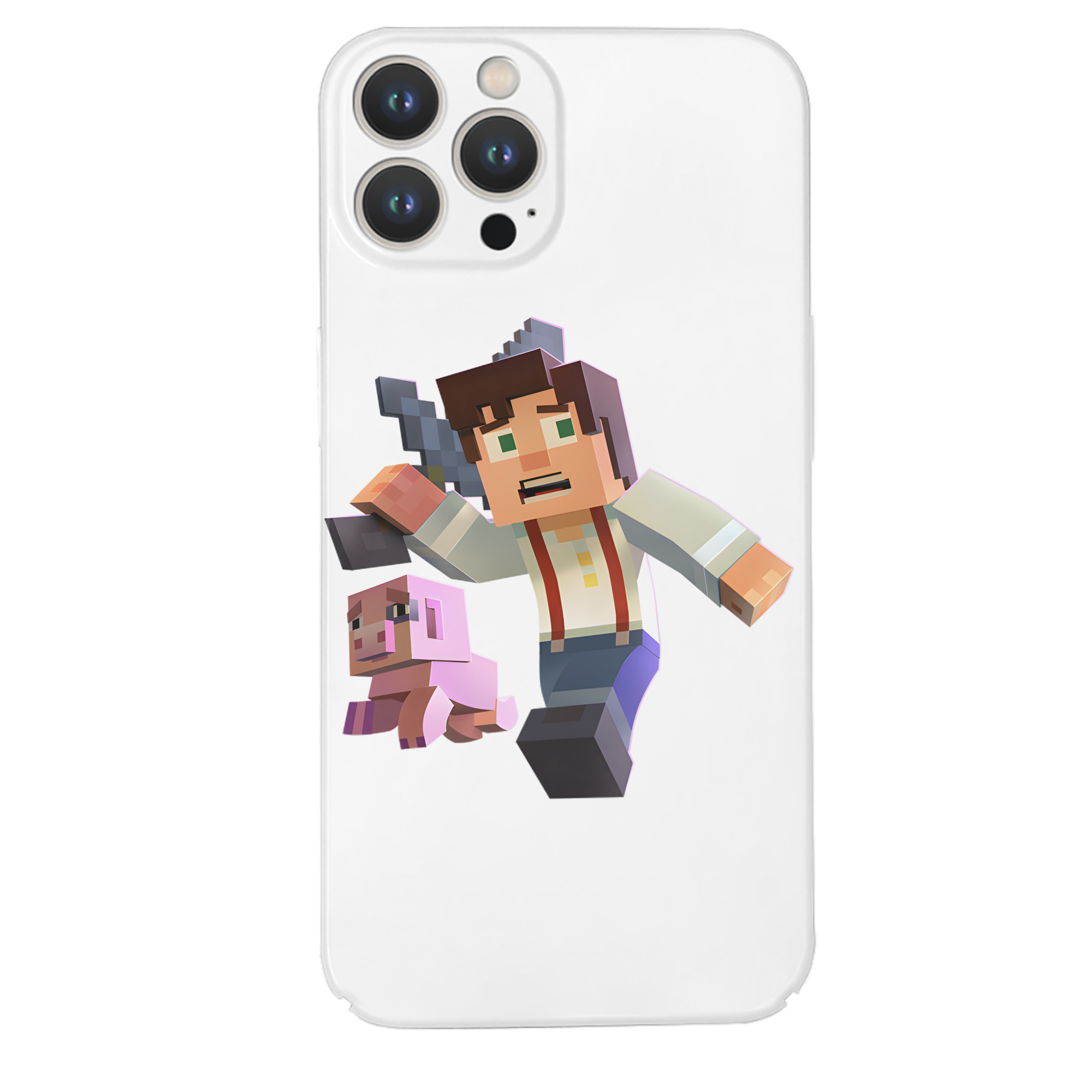 （画像用） マインクラフト ブロックの世界 Minecraft MC Block world 【iPhone 14シリーズ対応】ハードケース